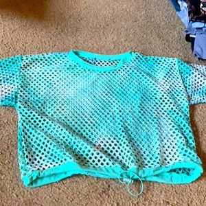 Cute mesh tie dye top